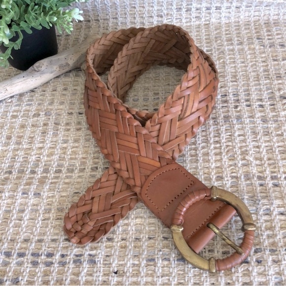 ANNE KLEIN Woven Leather Belt - Picture 2 of 7